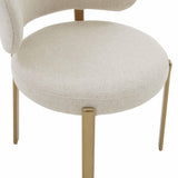 Margaret Cream Performance Linen Dining Chair by TOV Furniture at Eve Furniture