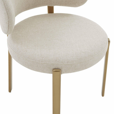 Margaret Cream Performance Linen Dining Chair by TOV Furniture at Eve Furniture