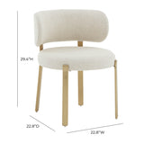 Margaret Cream Performance Linen Dining Chair by TOV Furniture at Eve Furniture