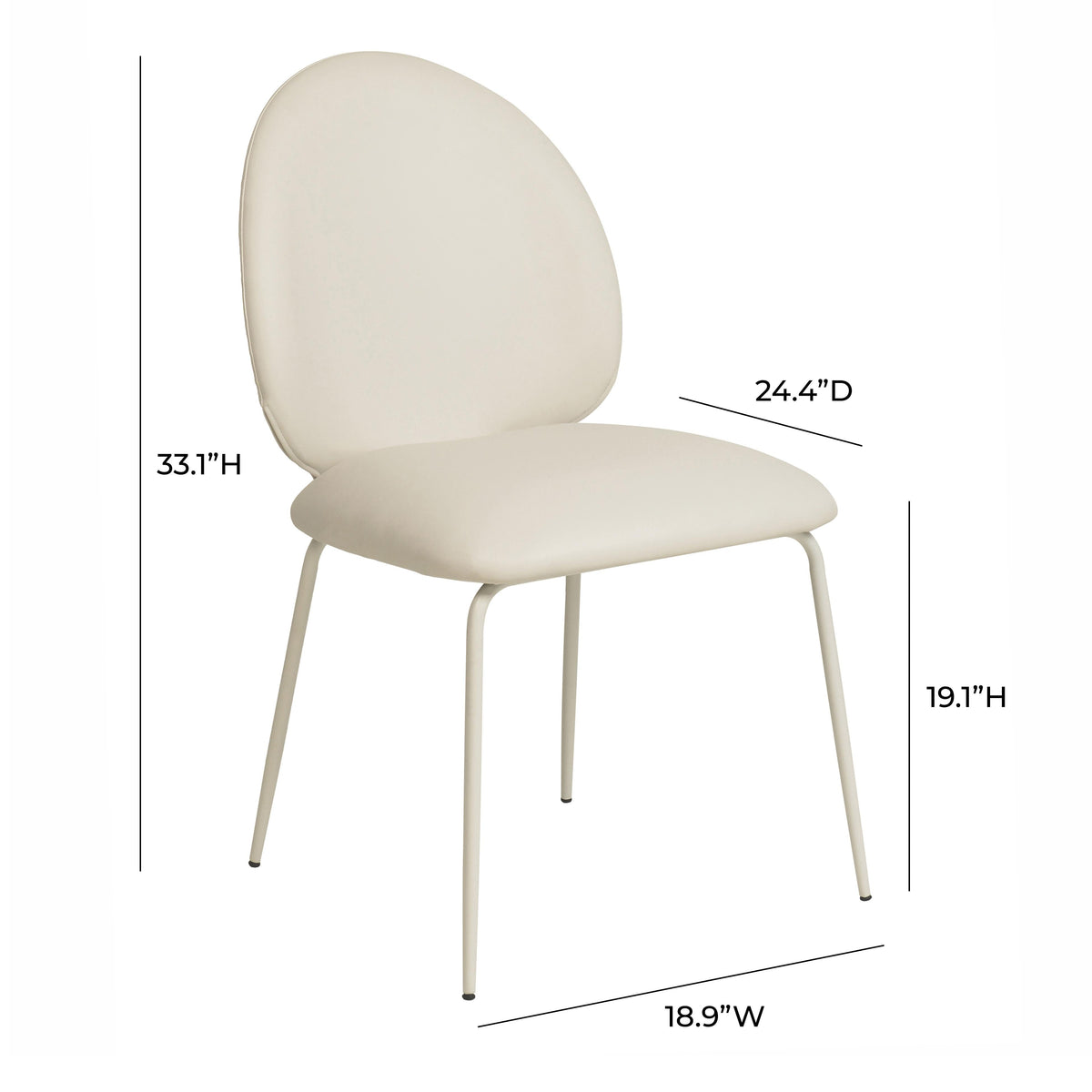 Lauren Performance Vegan Leather Kitchen Chairs - Set of 2