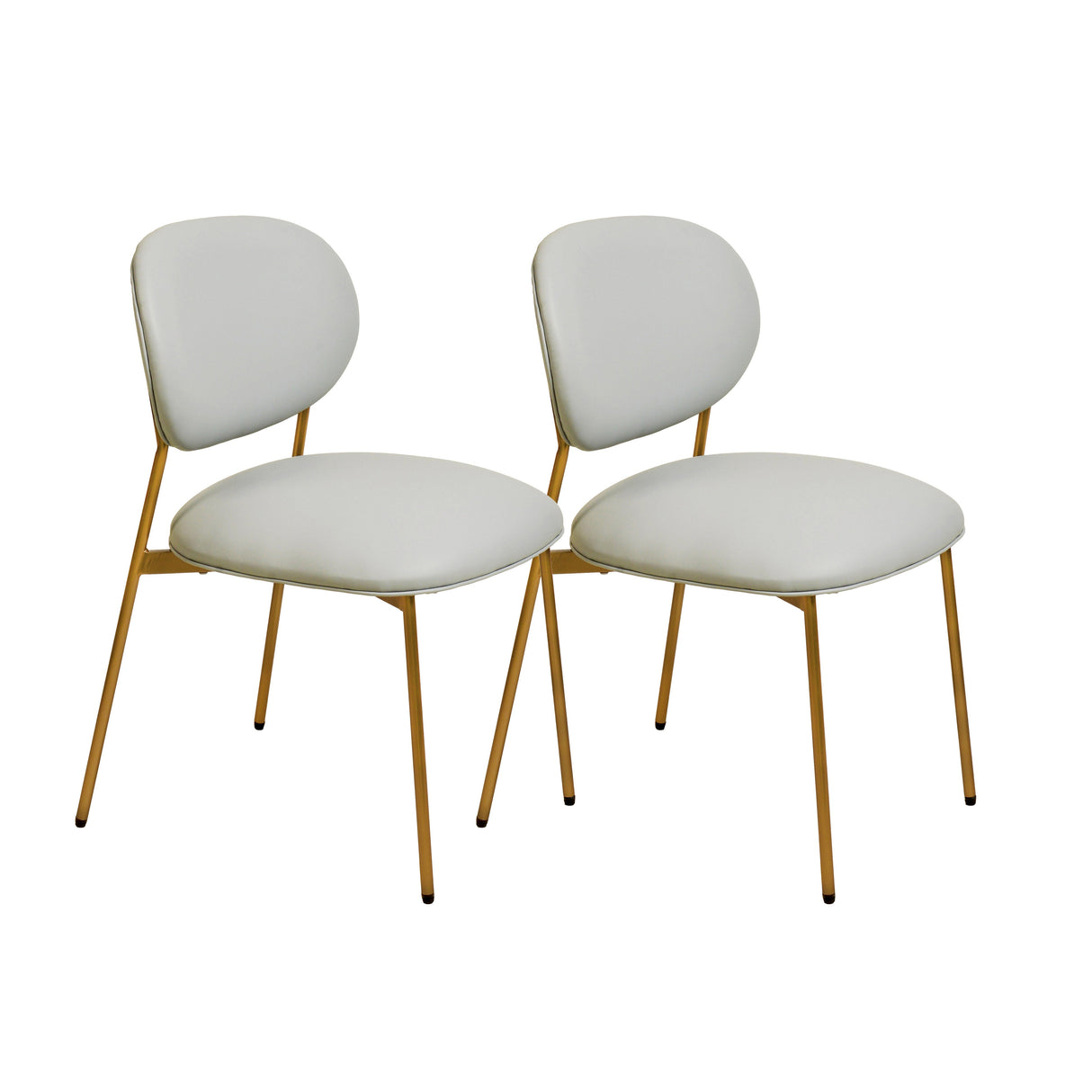 McKenzie Performance Vegan Leather Stackable Dining Chair - Set of 2 by TOV Furniture at Eve Furniture