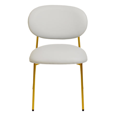 McKenzie Performance Vegan Leather Stackable Dining Chair - Set of 2 by TOV Furniture at Eve Furniture