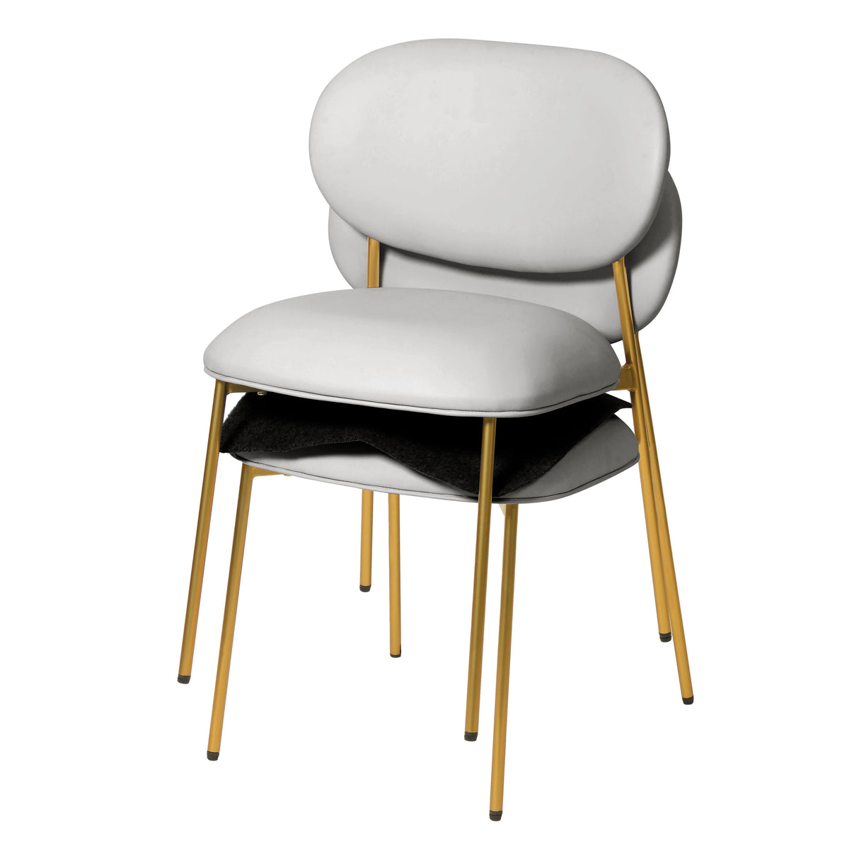 McKenzie Performance Vegan Leather Stackable Dining Chair - Set of 2 by TOV Furniture at Eve Furniture