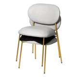 McKenzie Performance Vegan Leather Stackable Dining Chair - Set of 2 by TOV Furniture at Eve Furniture