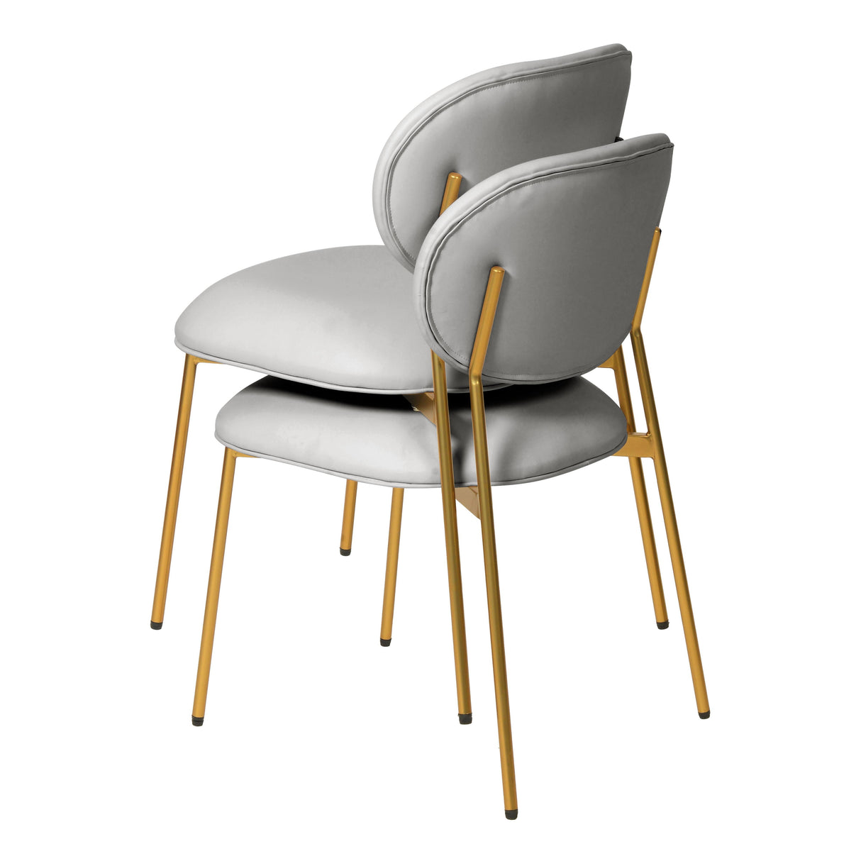 McKenzie Performance Vegan Leather Stackable Dining Chair - Set of 2 by TOV Furniture at Eve Furniture