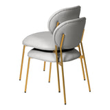 McKenzie Performance Vegan Leather Stackable Dining Chair - Set of 2 by TOV Furniture at Eve Furniture