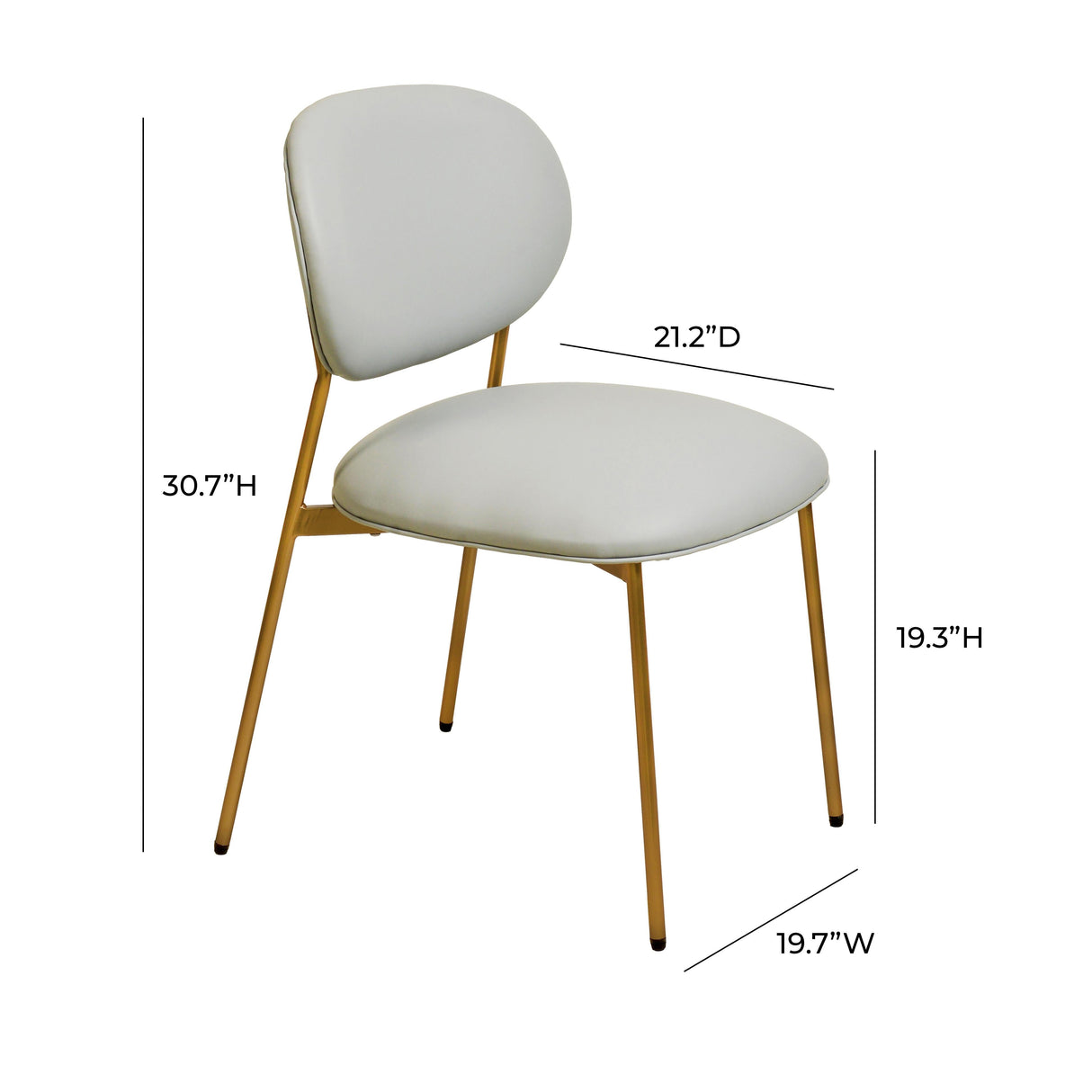 McKenzie Performance Vegan Leather Stackable Dining Chair - Set of 2 by TOV Furniture at Eve Furniture