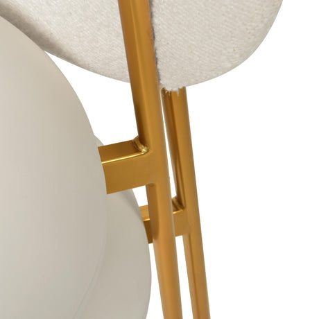 McKenzie Cream Boucle & Performance Vegan Leather Stackable Dining Chair - Set of 2 by TOV Furniture at Eve Furniture