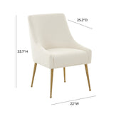 Beatrix Cream Performance Boucle Side Chair by TOV Furniture at Eve Furniture