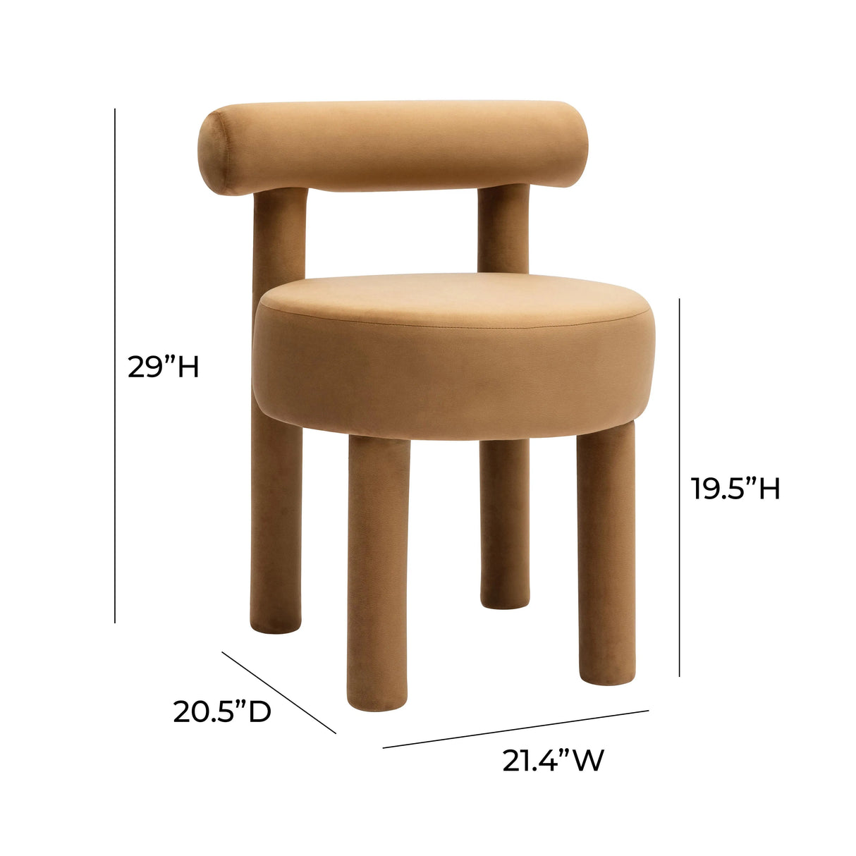 Carmel Velvet Dining Chair by TOV Furniture at Eve Furniture