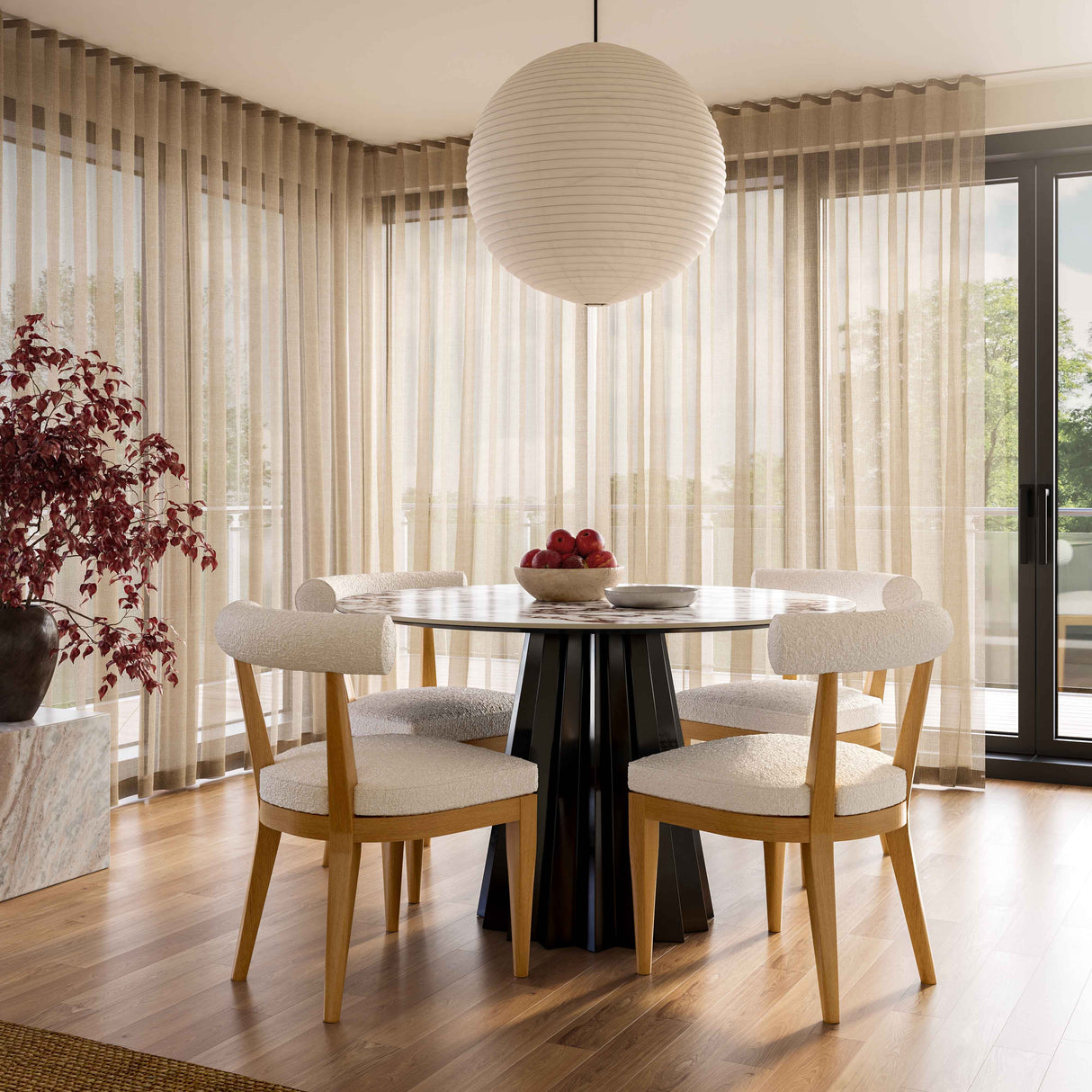 Palla Performance Boucle Dining Chair by TOV Furniture at Eve Furniture