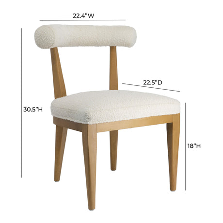 Palla Performance Boucle Dining Chair by TOV Furniture at Eve Furniture