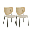 Nessie Natural Rattan Dining Chair - Set of 2 by TOV Furniture at Eve Furniture