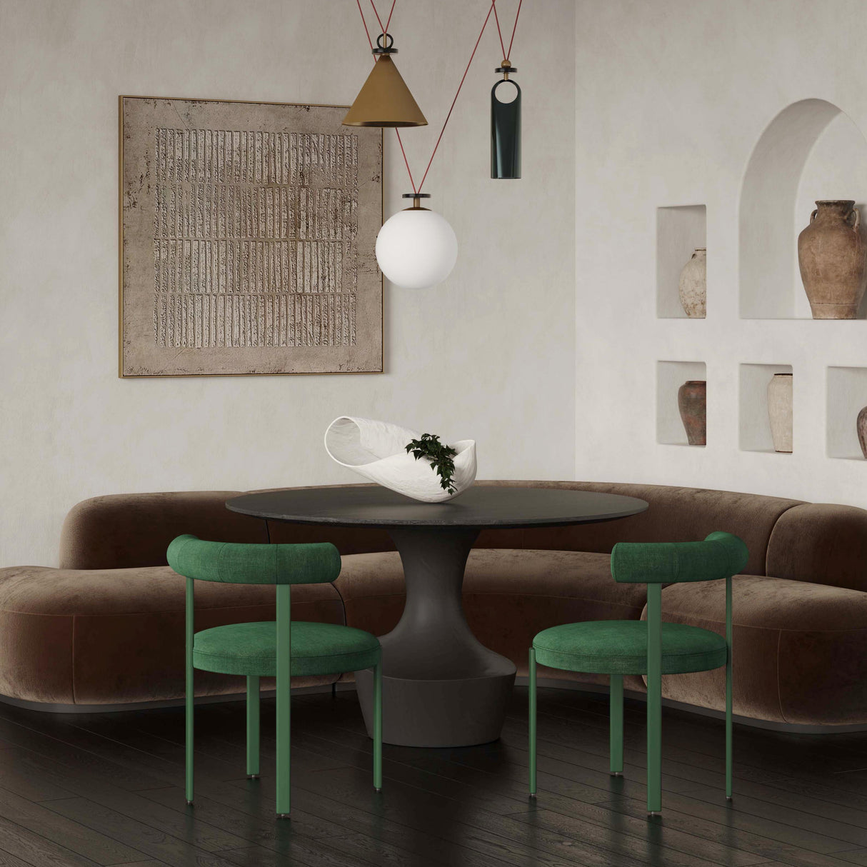 Margaret Performance Chenille Bolster Back Dining Chair by TOV Furniture at Eve Furniture