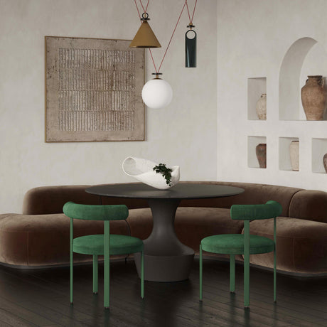 Margaret Performance Chenille Bolster Back Dining Chair by TOV Furniture at Eve Furniture