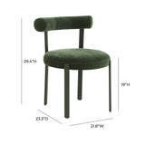 Margaret Performance Chenille Bolster Back Dining Chair by TOV Furniture at Eve Furniture