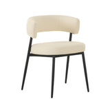 Maxine Cream Performance Vegan Leather Dining Chair by TOV Furniture at Eve Furniture