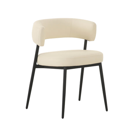 Maxine Cream Performance Vegan Leather Dining Chair by TOV Furniture at Eve Furniture