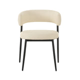 Maxine Cream Performance Vegan Leather Dining Chair by TOV Furniture at Eve Furniture