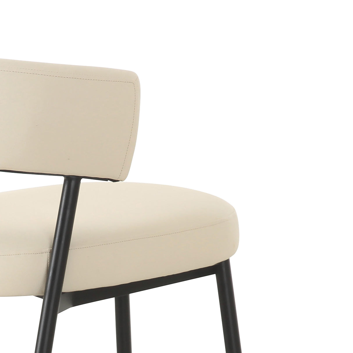 Maxine Cream Performance Vegan Leather Dining Chair by TOV Furniture at Eve Furniture