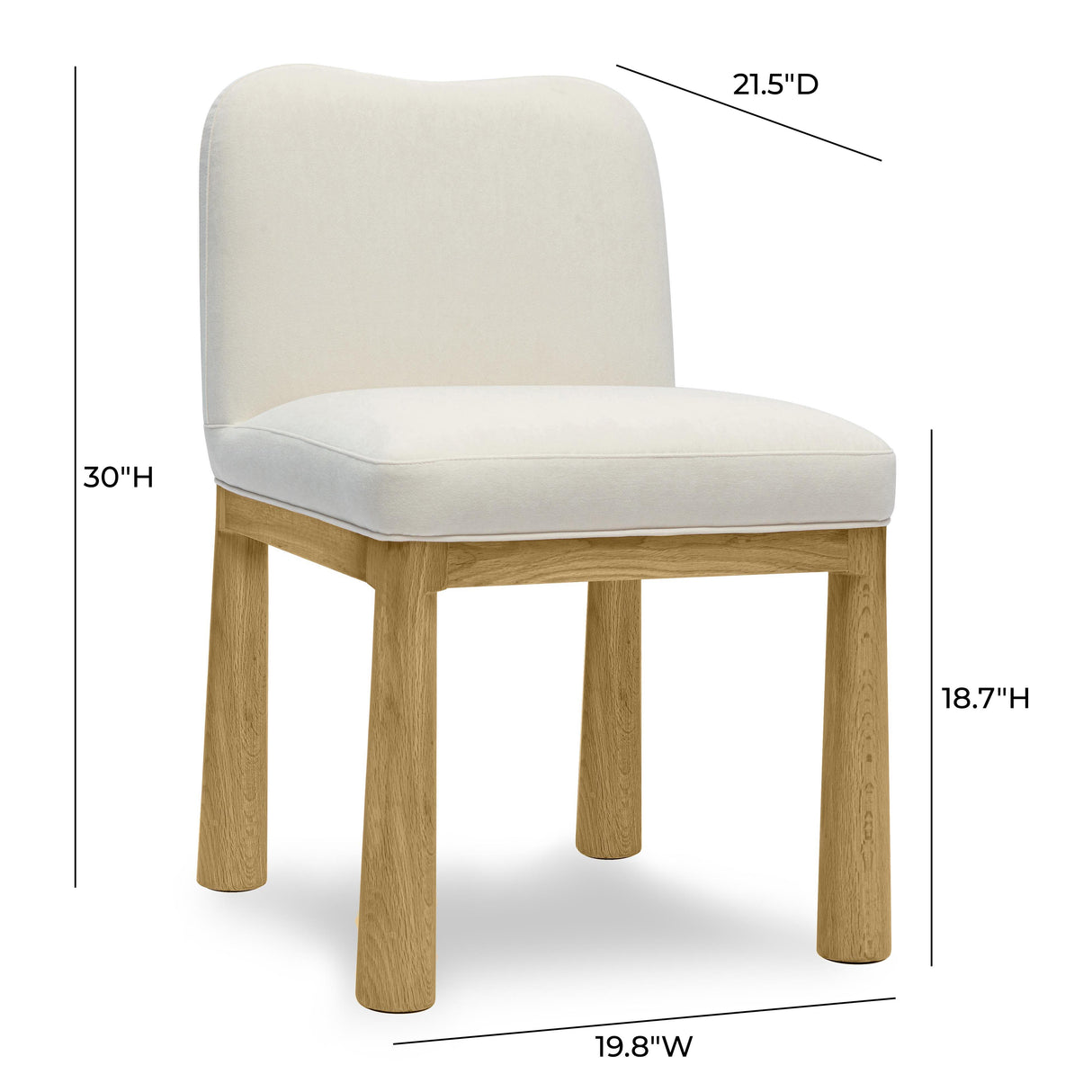 Tiara Performance Velvet and Oak Dining Chair by TOV Furniture at Eve Furniture