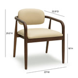 Betsy Taupe Vegan Leather Dining Chair by TOV Furniture at Eve Furniture