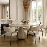 Tatum Taupe Textured Performance Boucle Dining Chair by TOV Furniture at Eve Furniture