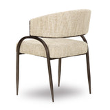 Tatum Taupe Textured Performance Boucle Dining Chair by TOV Furniture at Eve Furniture