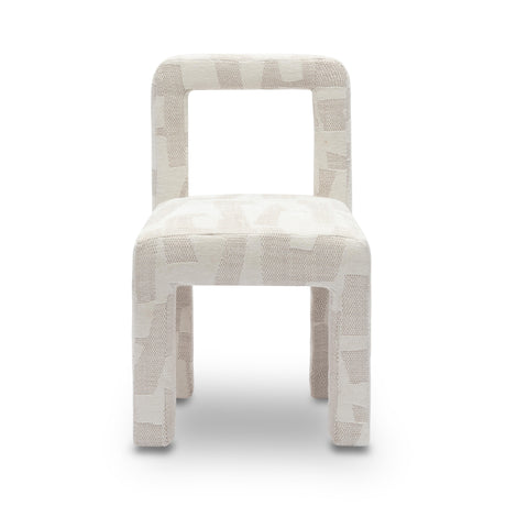 Hazel Cream Patterned Jacquard Dining Chair by TOV Furniture at Eve Furniture