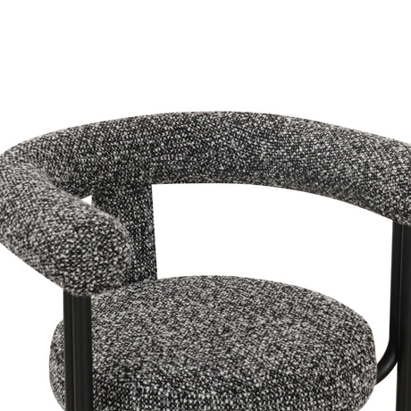 Synn Black Performance Boucle Dining Chair by TOV Furniture at Eve Furniture