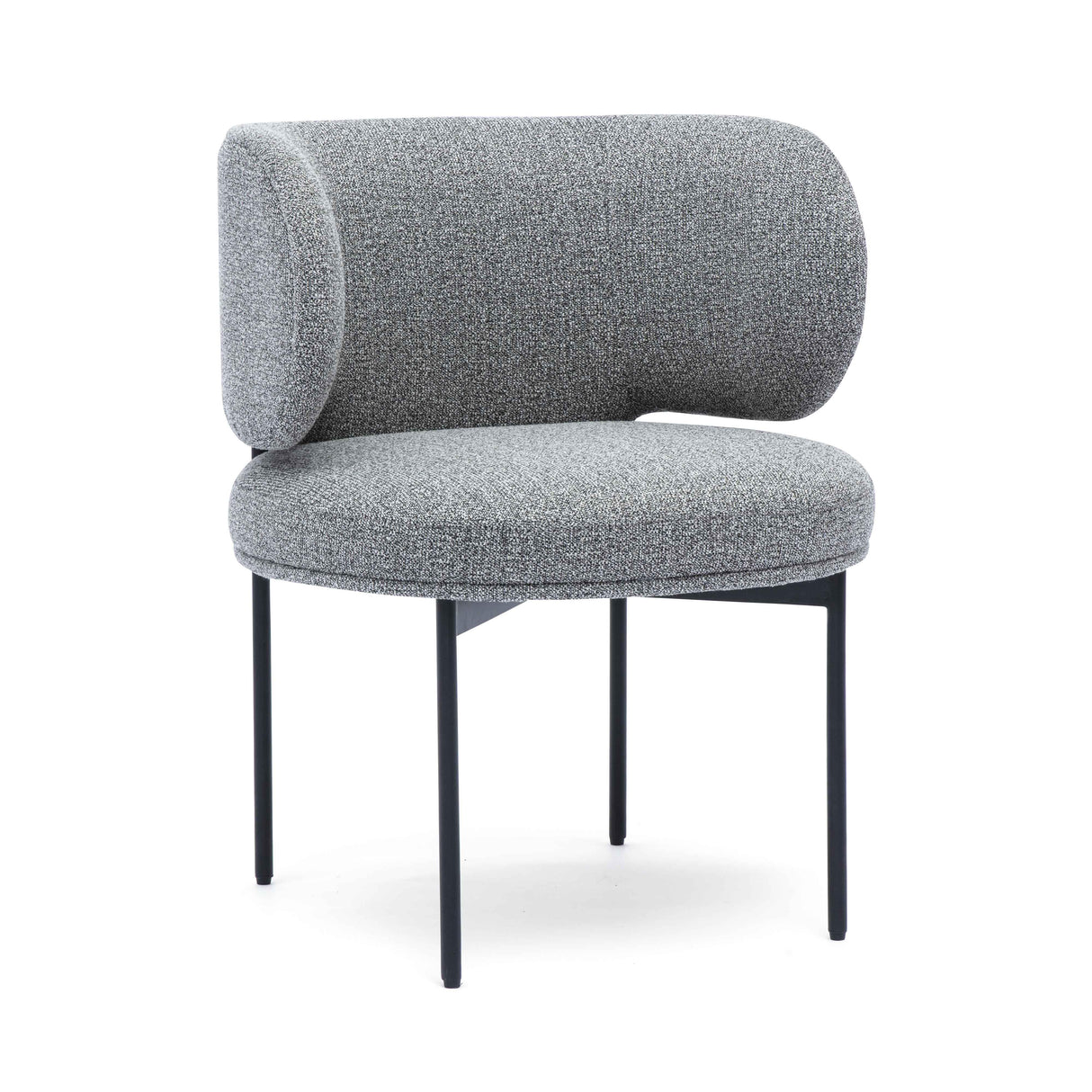 Maureen Speckled Grey Performance Boucle Dining Chair by TOV Furniture at Eve Furniture