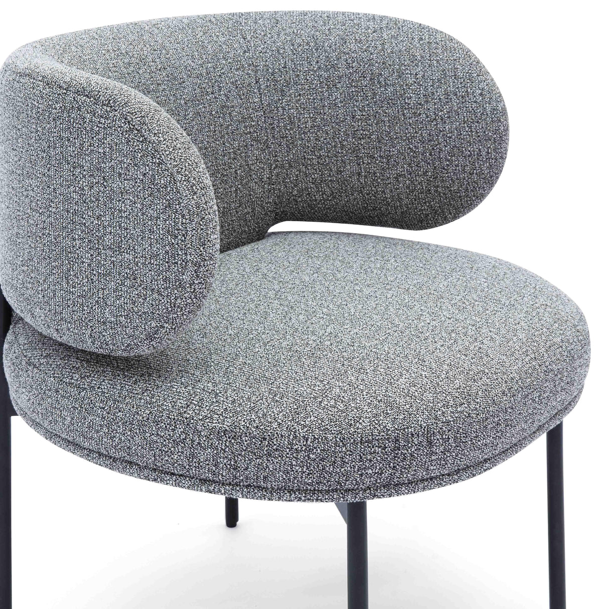 Maureen Speckled Grey Performance Boucle Dining Chair by TOV Furniture at Eve Furniture