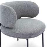 Maureen Speckled Grey Performance Boucle Dining Chair by TOV Furniture at Eve Furniture