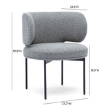 Maureen Speckled Grey Performance Boucle Dining Chair by TOV Furniture at Eve Furniture