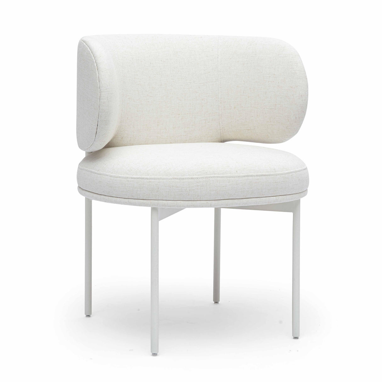 Maureen Cream Performance Upcycled Linen Dining Chair by TOV Furniture at Eve Furniture