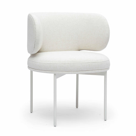 Maureen Cream Performance Upcycled Linen Dining Chair by TOV Furniture at Eve Furniture
