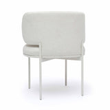Maureen Cream Performance Upcycled Linen Dining Chair by TOV Furniture at Eve Furniture