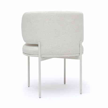 Maureen Cream Performance Upcycled Linen Dining Chair by TOV Furniture at Eve Furniture