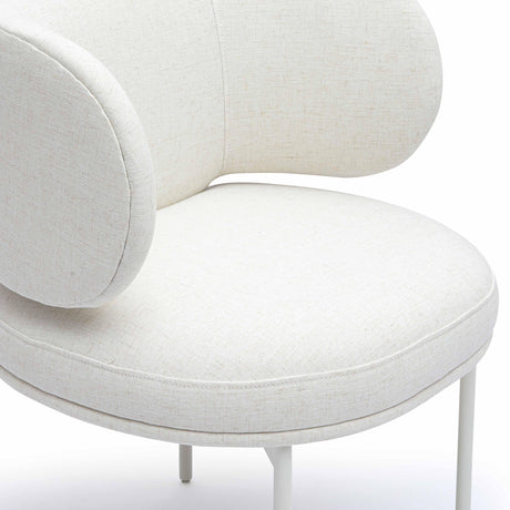 Maureen Cream Performance Upcycled Linen Dining Chair by TOV Furniture at Eve Furniture