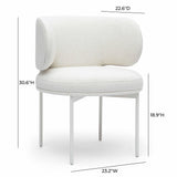 Maureen Cream Performance Upcycled Linen Dining Chair by TOV Furniture at Eve Furniture