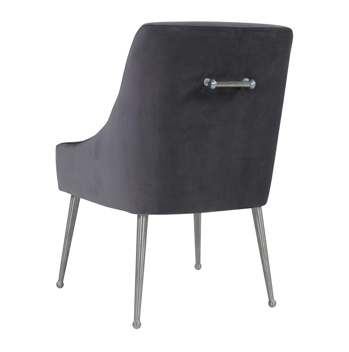 Beatrix Grey Velvet Side Chair - Silver Legs by TOV Furniture at Eve Furniture