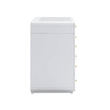 Hollywood 56" White Desk with LED Panel Vanity Mirror