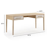 Hera 62'' Natural Washed Executive Desk by TOV Furniture at Eve Furniture