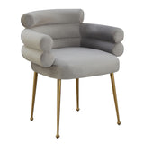Dente Grey Velvet Dining Chair By Inspire Me! Home Decor by TOV Furniture at Eve Furniture