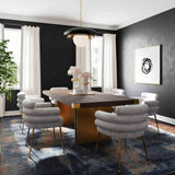 Dente Grey Velvet Dining Chair By Inspire Me! Home Decor by TOV Furniture at Eve Furniture