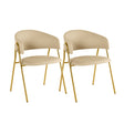 Lara Cream Performance Vegan Leather Dining Chair by Inspire Me! Home Decor - Set of 2 by TOV Furniture at Eve Furniture