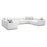 Perry 8-Piece Cream Chenille Modular Large U-Sectional by TOV Furniture at Eve Furniture
