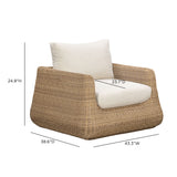 Dana Cream Outdoor Accent Chair