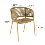Niel Oak Finish Outdoor Dining Chair by TOV Furniture at Eve Furniture