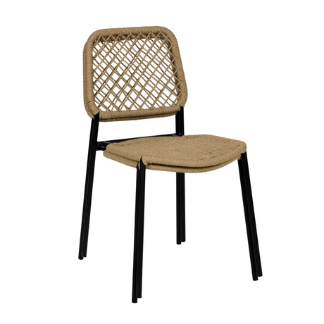 Lucy Dyed Cord Stackable Outdoor Dining Chair by TOV Furniture at Eve Furniture